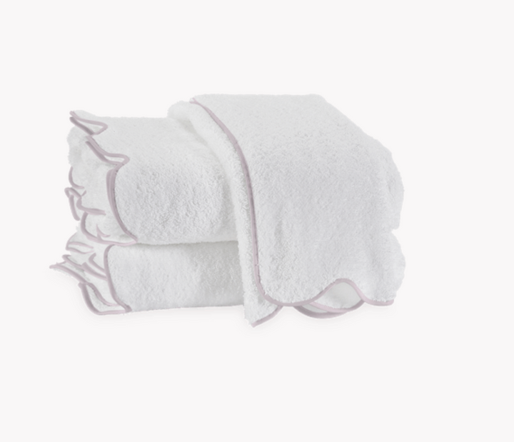 Monogram Cairo Scallop Towels - Charlotte's Inc