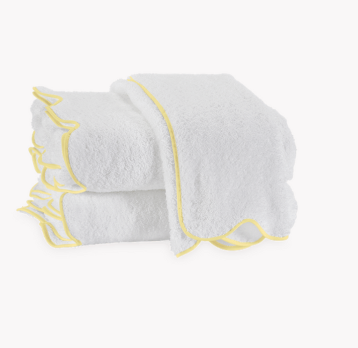 Monogram Cairo Scallop Towels - Charlotte's Inc