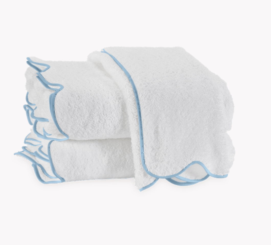 Monogram Cairo Scallop Towels - Charlotte's Inc