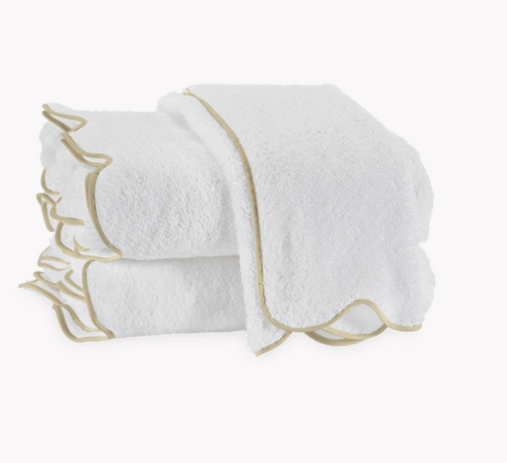 Monogram Cairo Scallop Towels - Charlotte's Inc