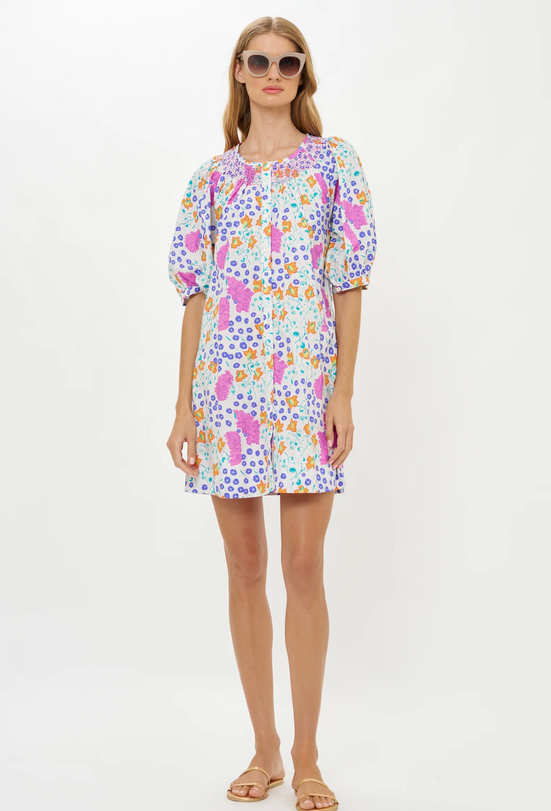 Embroidered Button Mini | Fleur Lilac