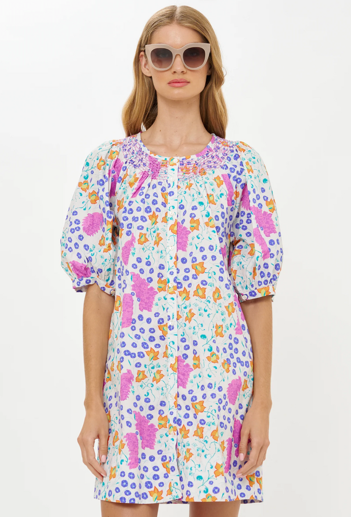 Embroidered Button Mini | Fleur Lilac
