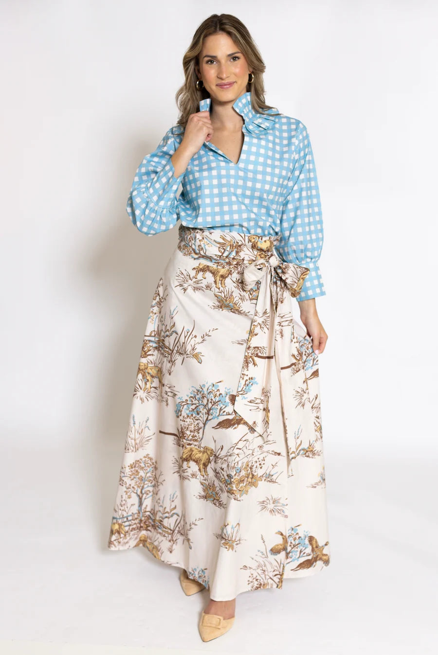 Harper Estate Top | Blue Gingham