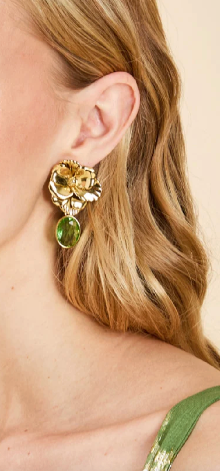 Delanie Convertible Earrings | Aqua Gold