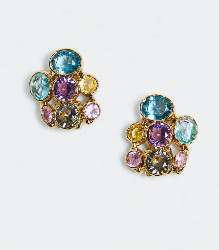 Aura Convertible Cluster Earrings | Multi Gem