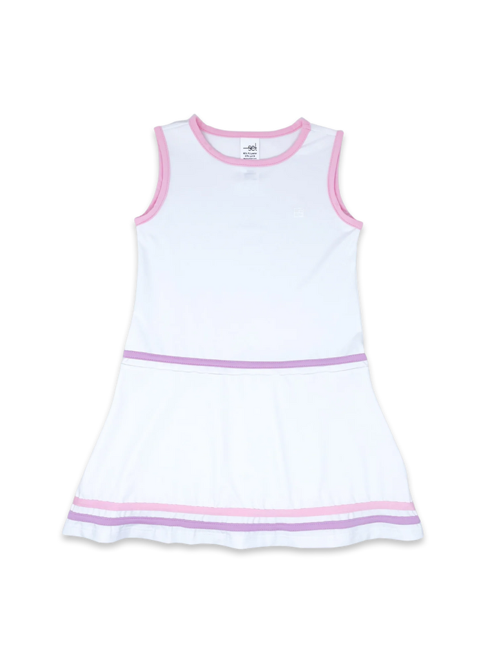 Jordan Dress | White, Pink, & Purple