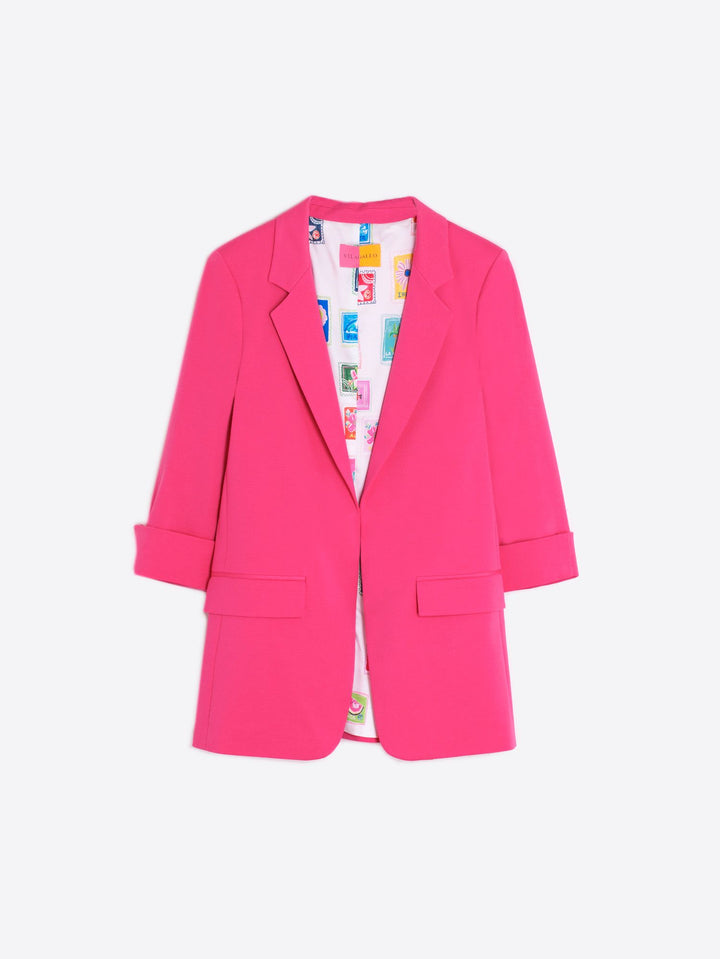 Clover Blazer | Pink Knit