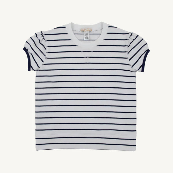 Cassidy Comfy Crewneck | Nantucket Navy Stripe