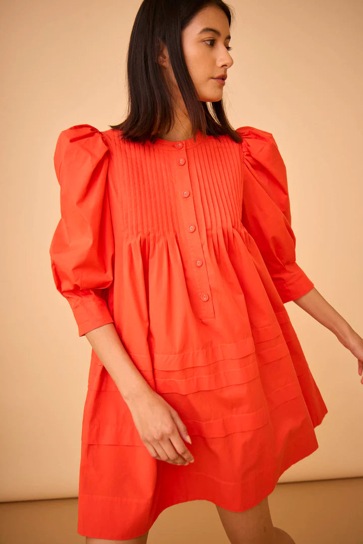 Sidney Dress | Red Orange