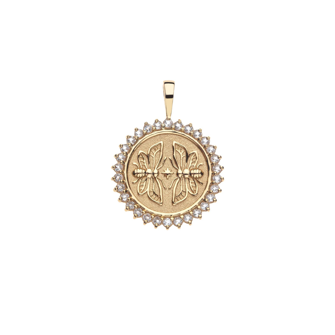Sisters Forever Petite Embellished Coin on Classic Rolo Chain