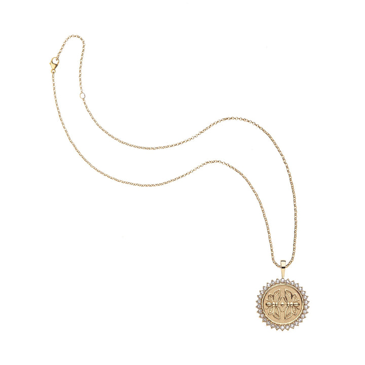 Sisters Forever Petite Embellished Coin on Classic Rolo Chain