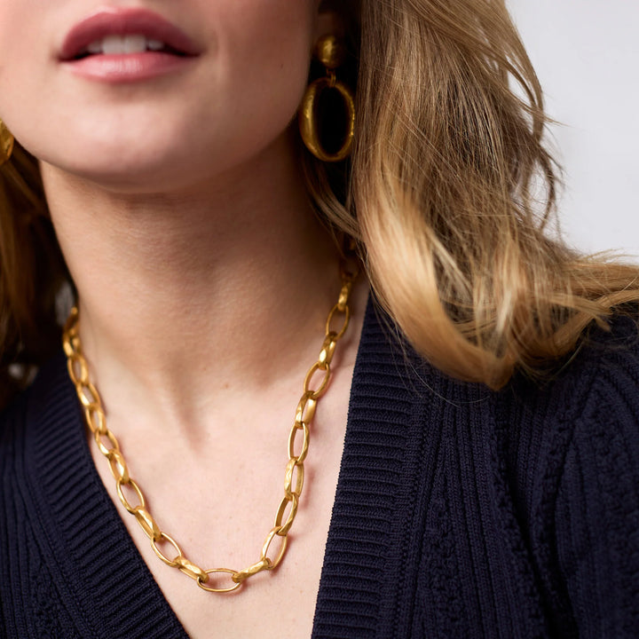 Solara Link Necklace | Gold