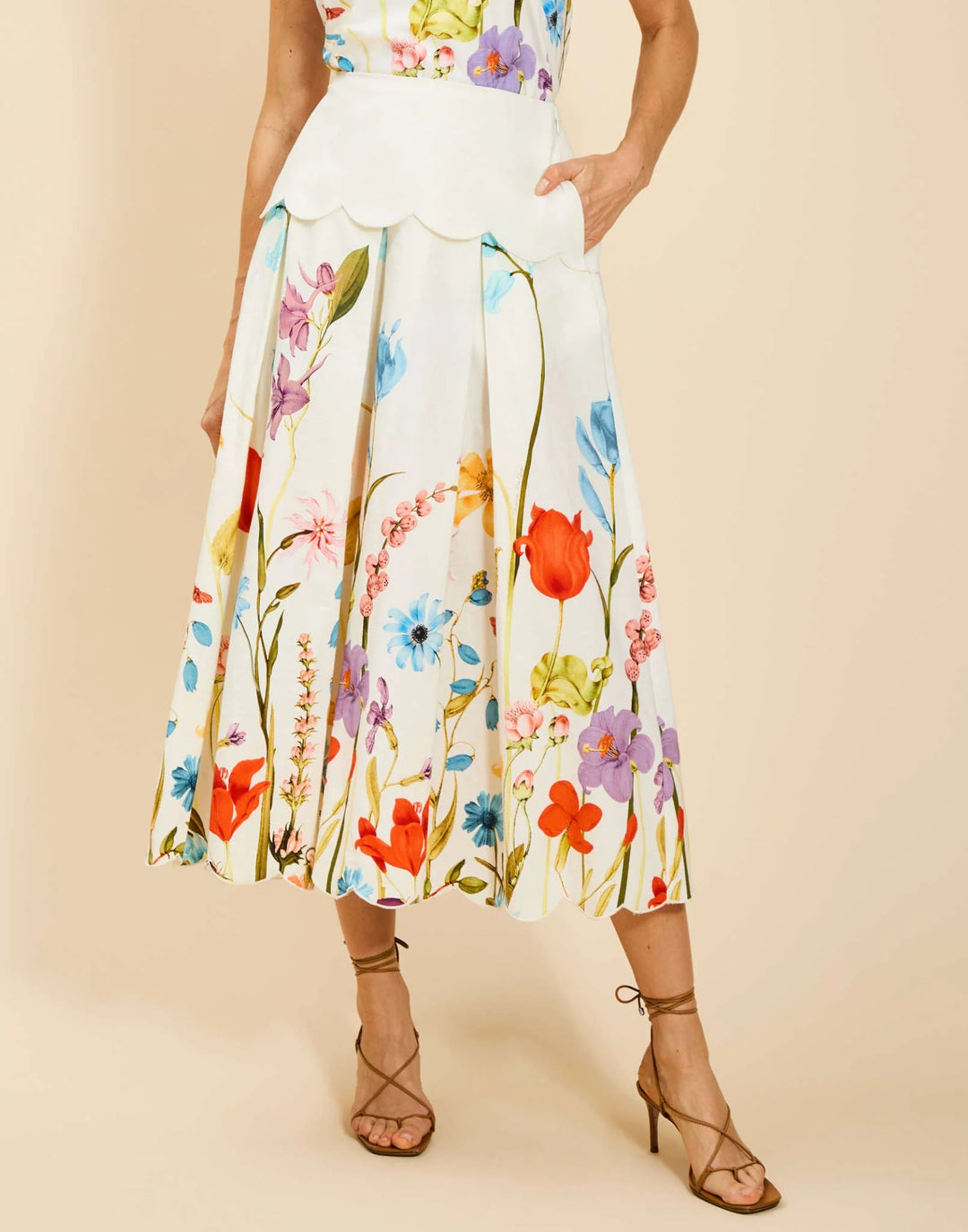 Sonata Scallop Midi Skirt | Garden Muse