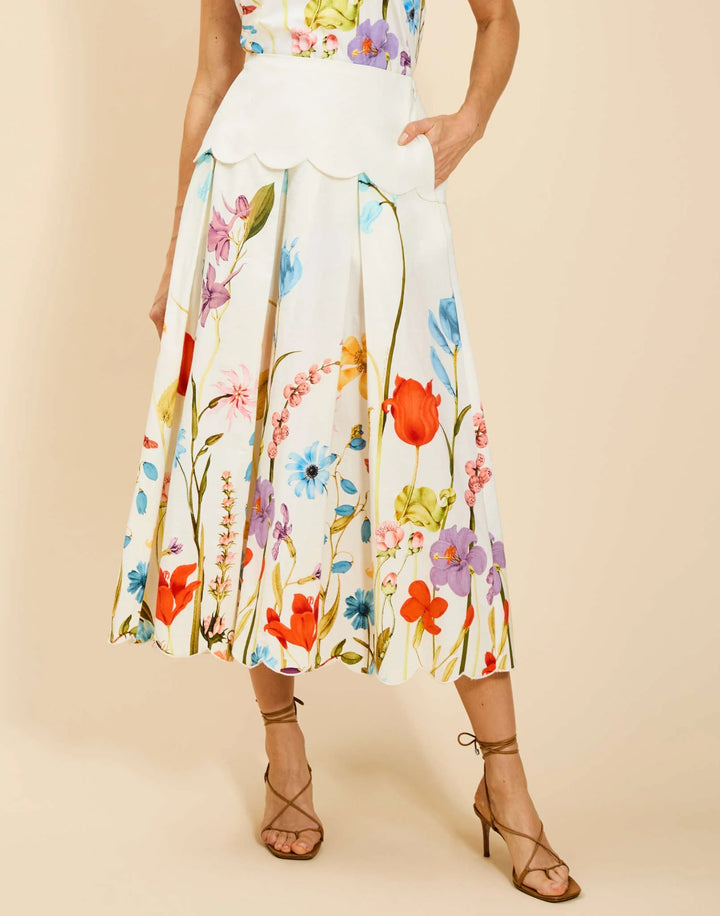 Sonata Scallop Midi Skirt | Garden Muse