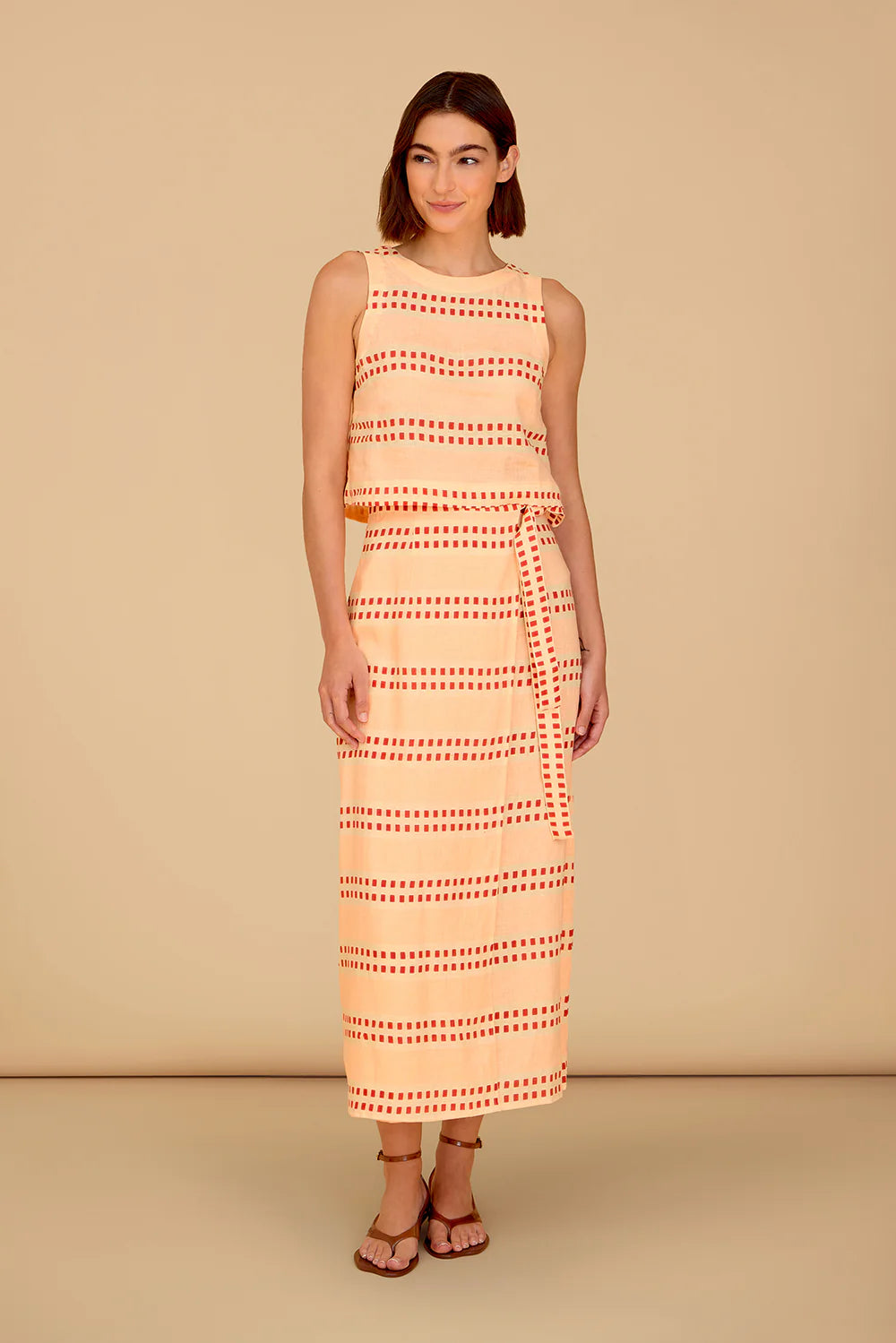 Leigh Wrap Skirt | Spanish Stripes