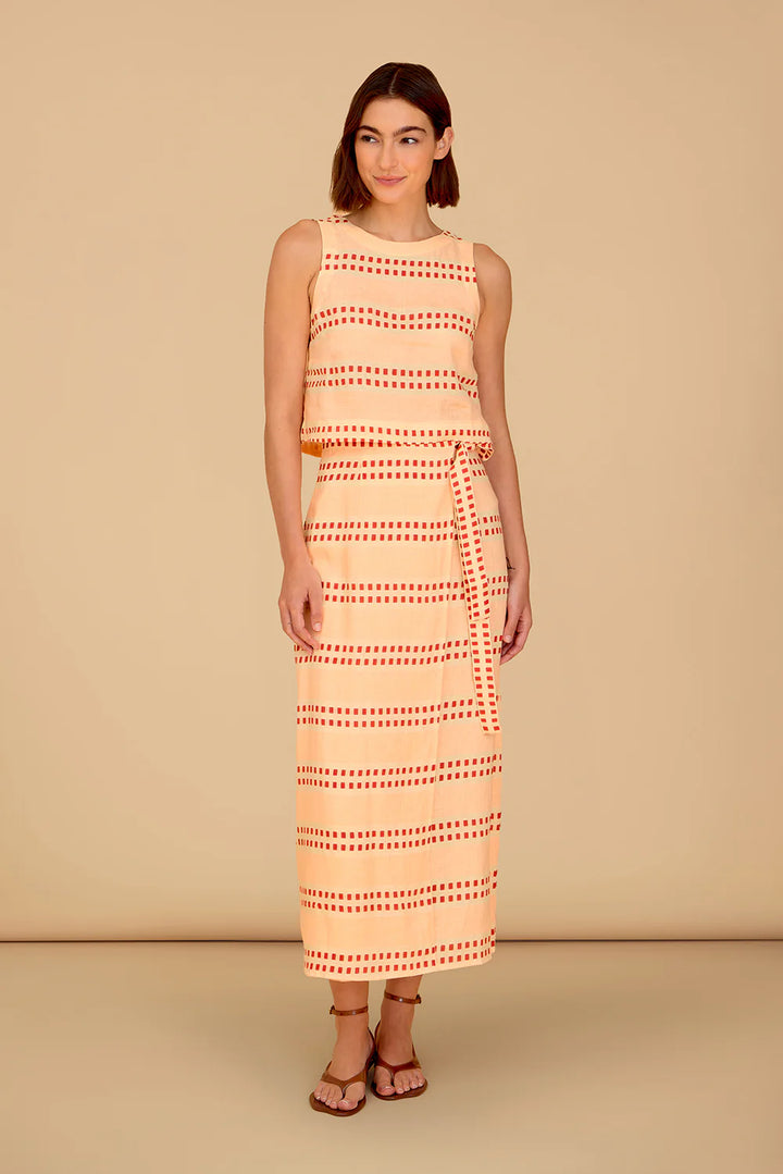 Leigh Wrap Skirt | Spanish Stripes