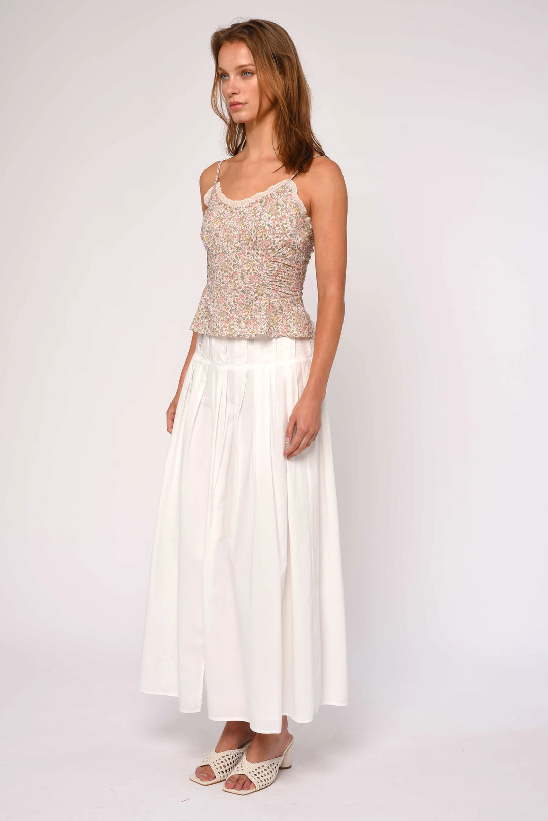 Cara Skirt | Bright White