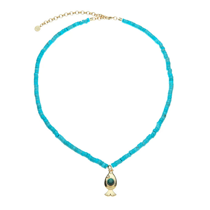 STRONG Keep Swimming Beaded Necklace