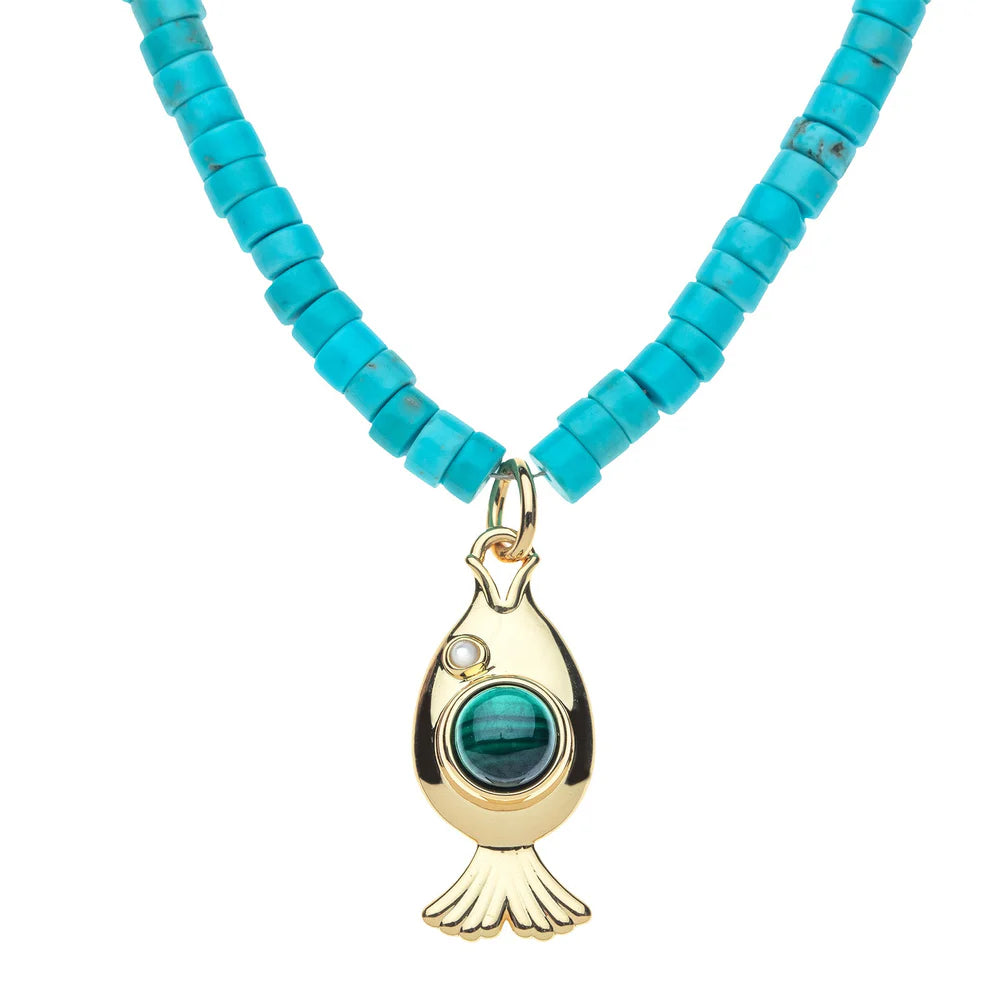 STRONG Keep Swimming Beaded Necklace