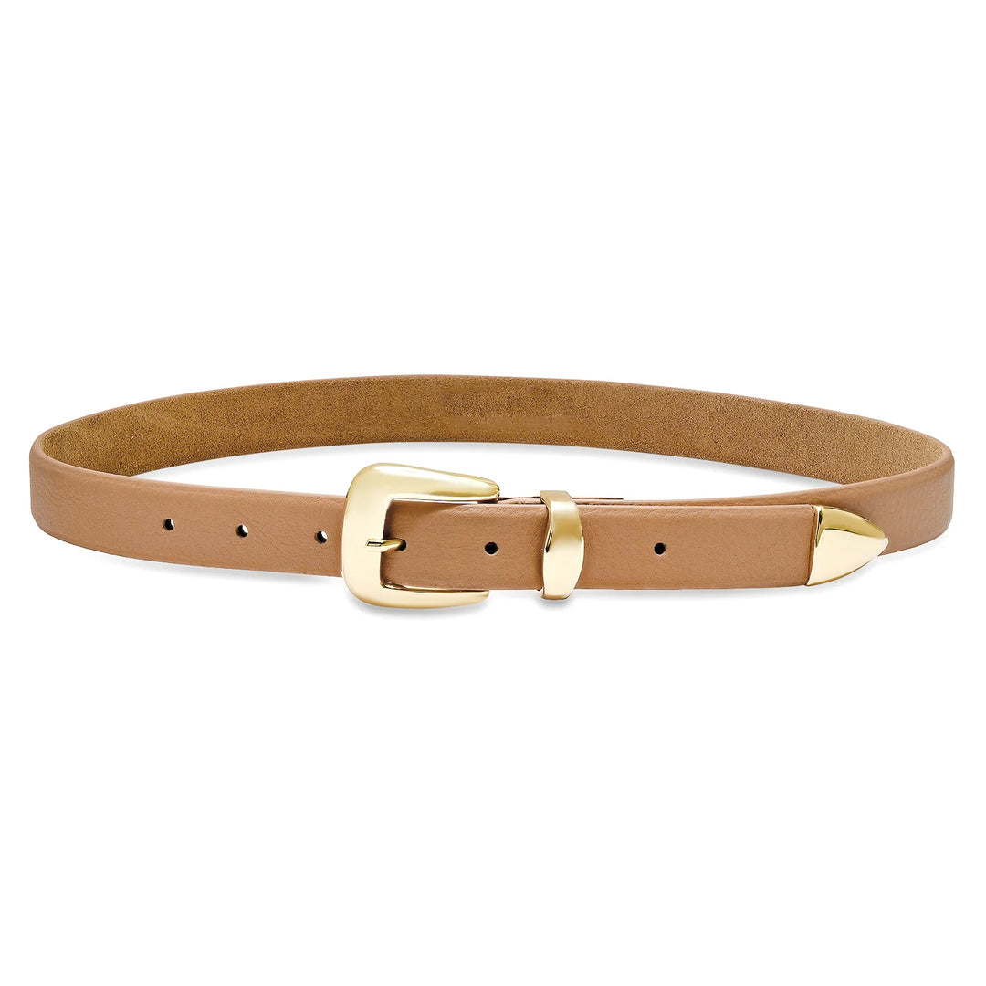 Silverlake Belt | Latte and Gold