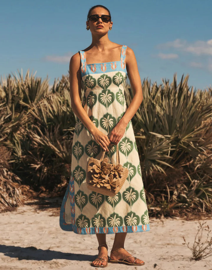 Apollo Convertible Midi Dress | Palm Bay Blue