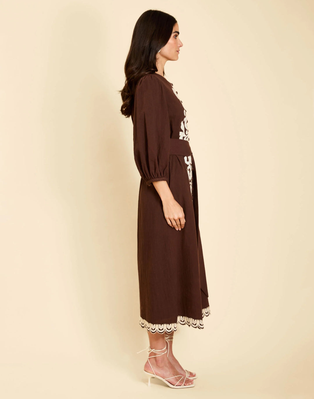 Suzanna Midi Dress | Cioccolato Flourish