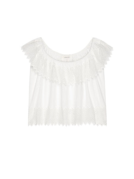 The Westport Top | Honeycomb Eyelet White