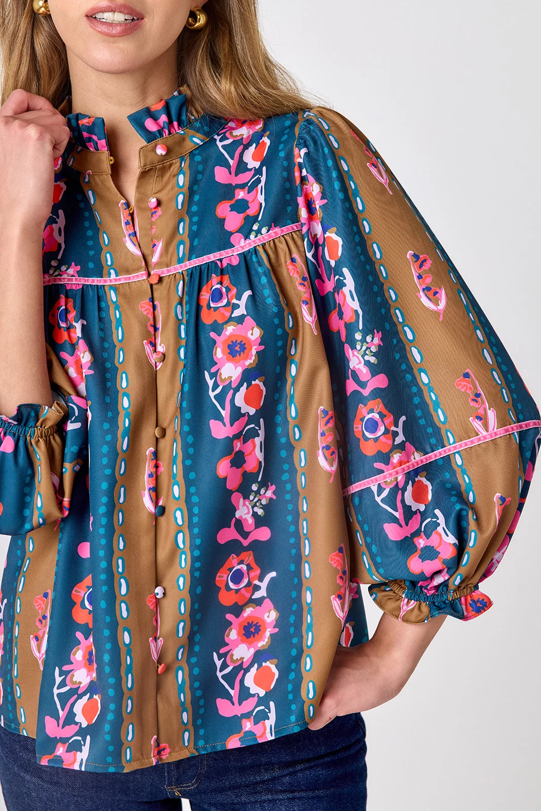 Worth Blouse | Tapestry Stripe