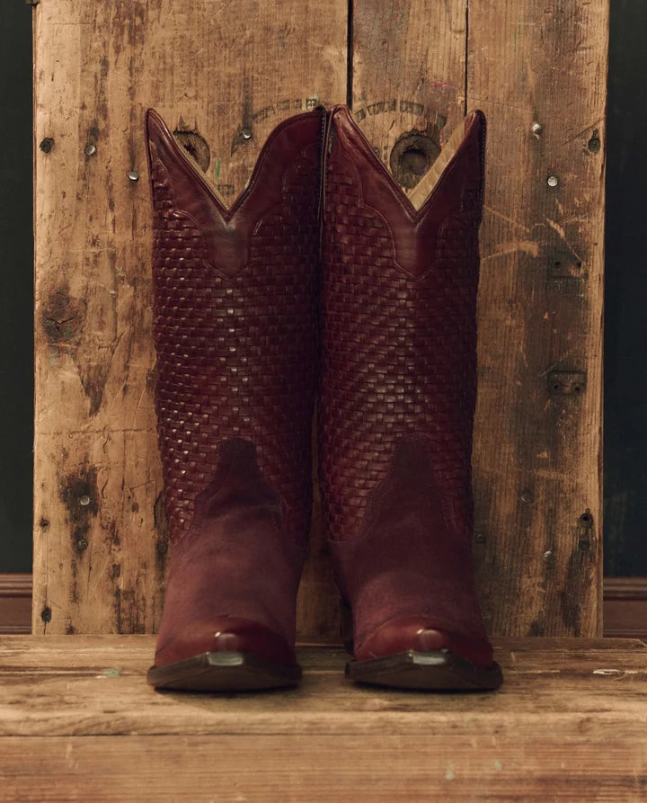 Stetson & THE GREAT. | The Basket Weave Cowboy Boot Oxblood