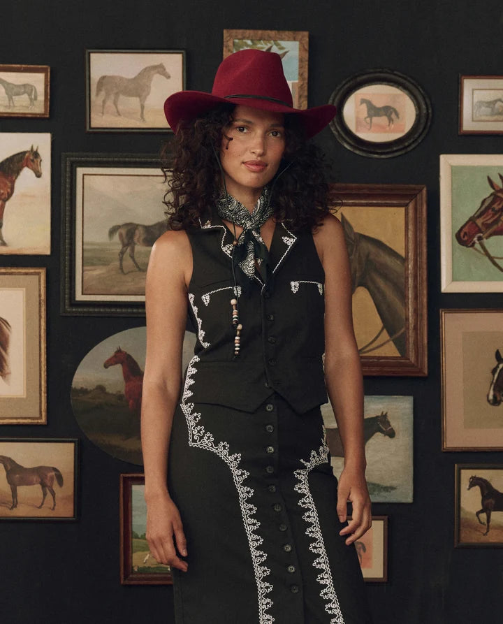 Stetson & THE GREAT. | Soutache Suit Vest  Black