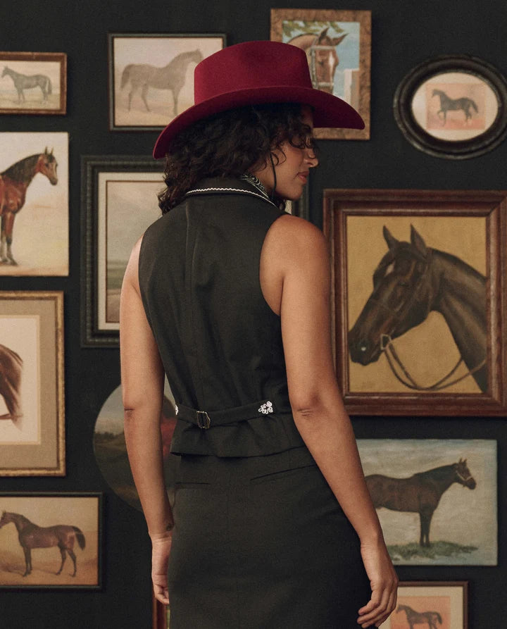 Stetson & THE GREAT. | Soutache Suit Vest  Black
