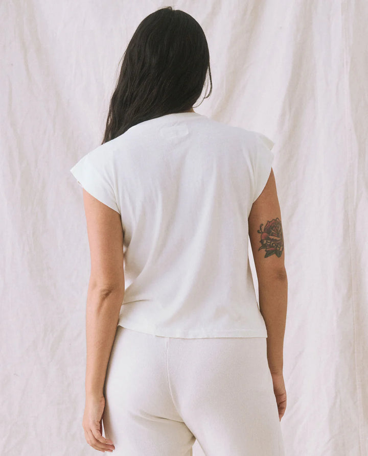 The Peak Shoulder Tee | Washed White