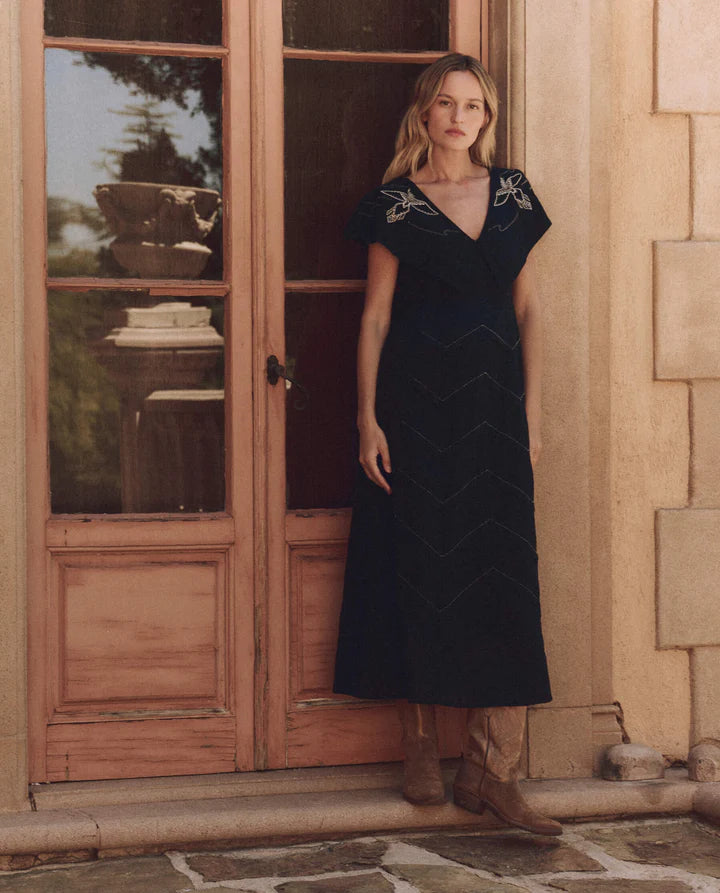 The Beaded Partidge Dress | Black