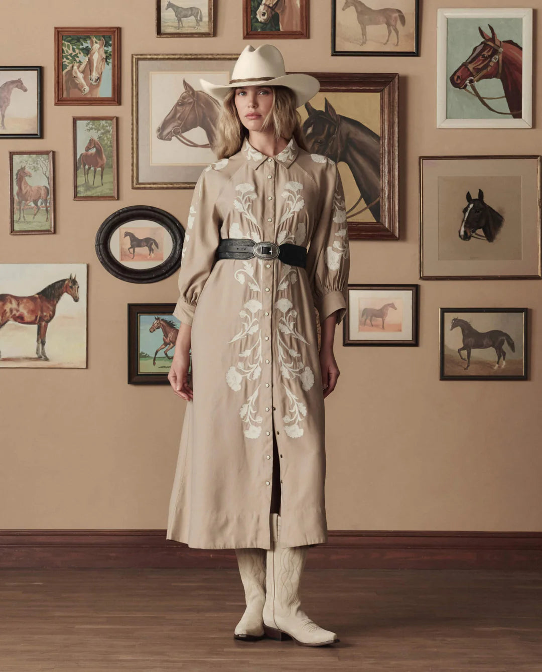 The Western Embroidered Herd Dress