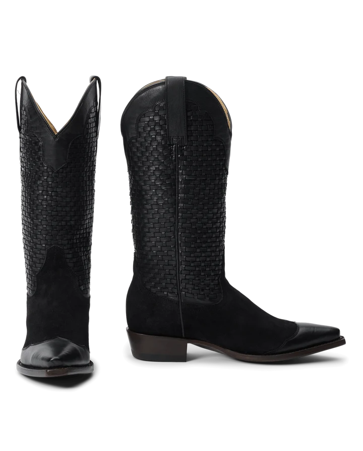 Stetson & THE GREAT. | The Basket Weave Cowboy Boot Black