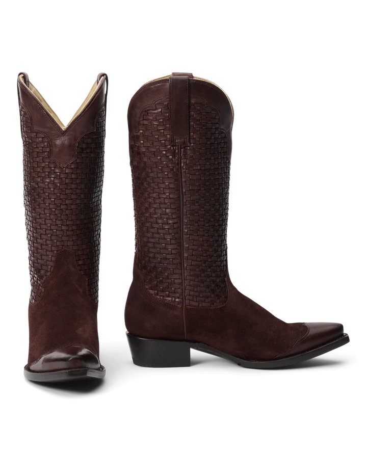 Stetson & THE GREAT. | The Basket Weave Cowboy Boot Oxblood