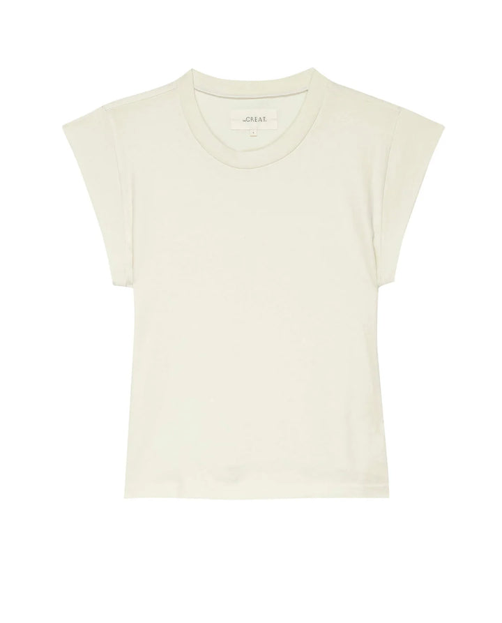 The Peak Shoulder Tee | Washed White