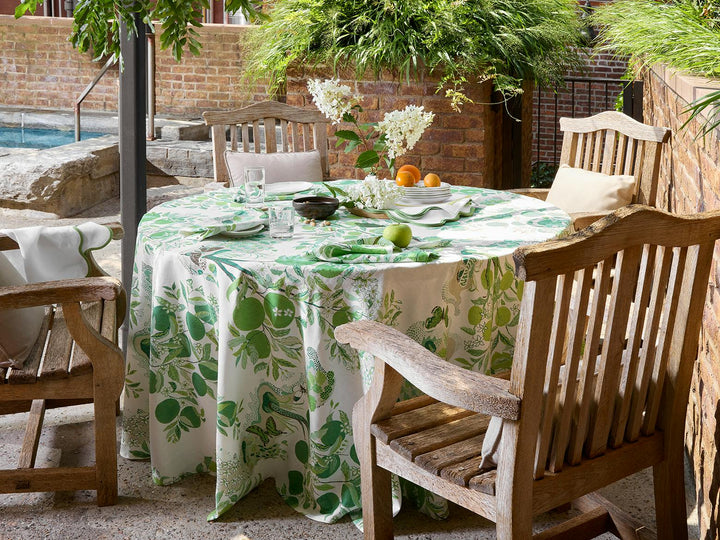 Matouk x Schumacher Citrus Garden Grass Green | Tablecloth, Placemats & Napkins