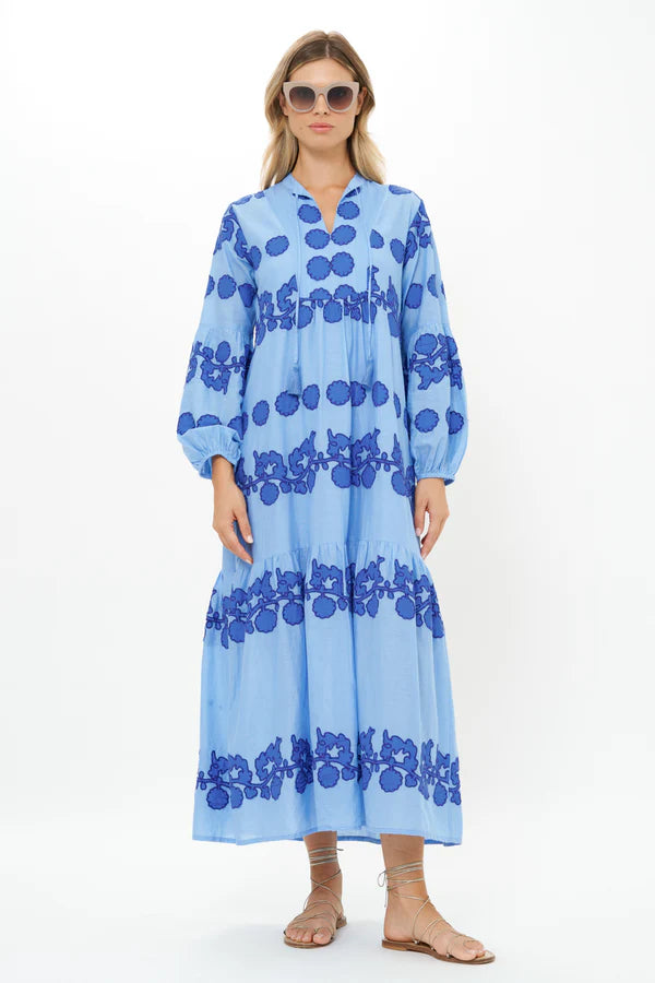 Balloon Sleeve Maxi | Tangier Blue