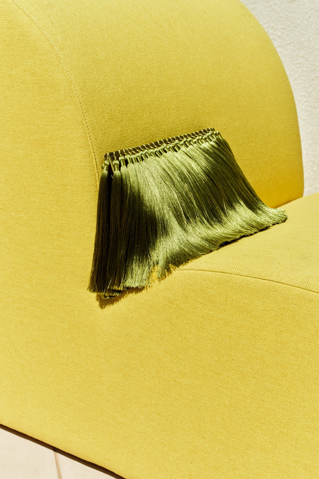 Tassel Boxy Clutch | Moss Green