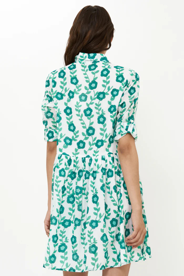 Long Sleeve Shirt Dress | Toscana Green