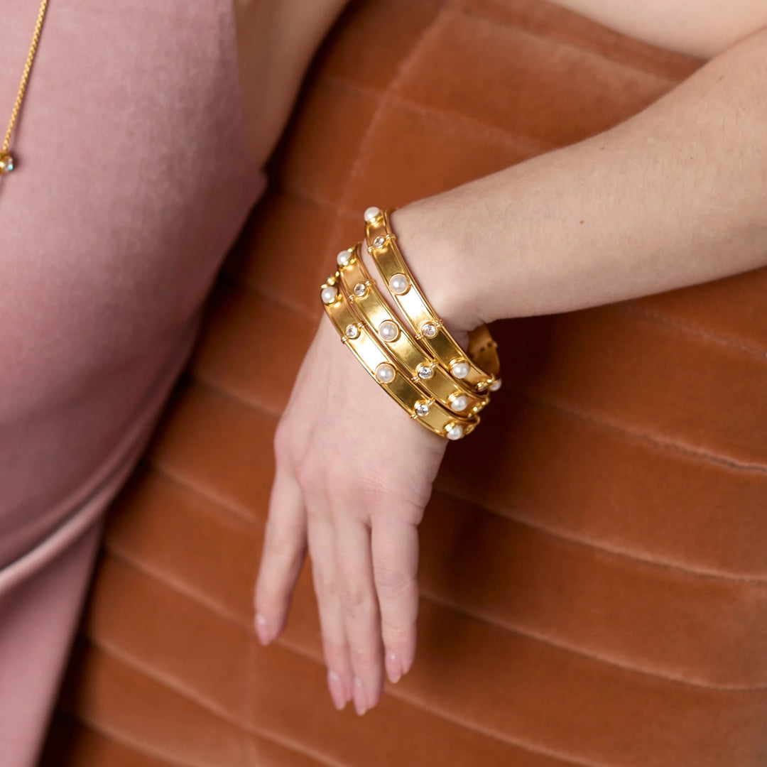 Tribeca Bangle | Pearl +Sizes