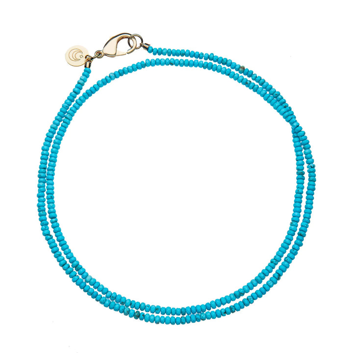 Jane Win double Wrap Diamond Cut Beaded Necklace
