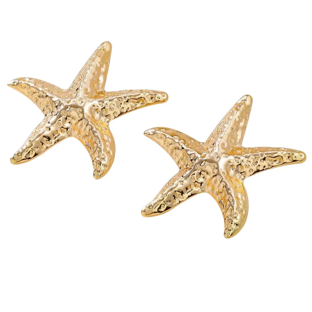 Gold Starfish Earrings