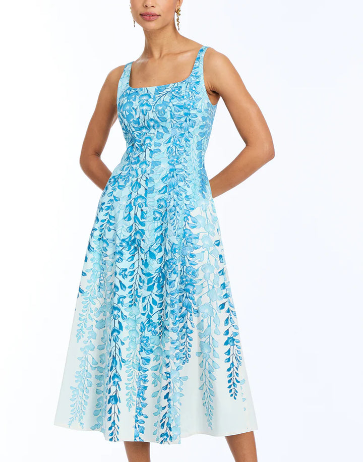 Yvette Midi Dress | Blue Floral