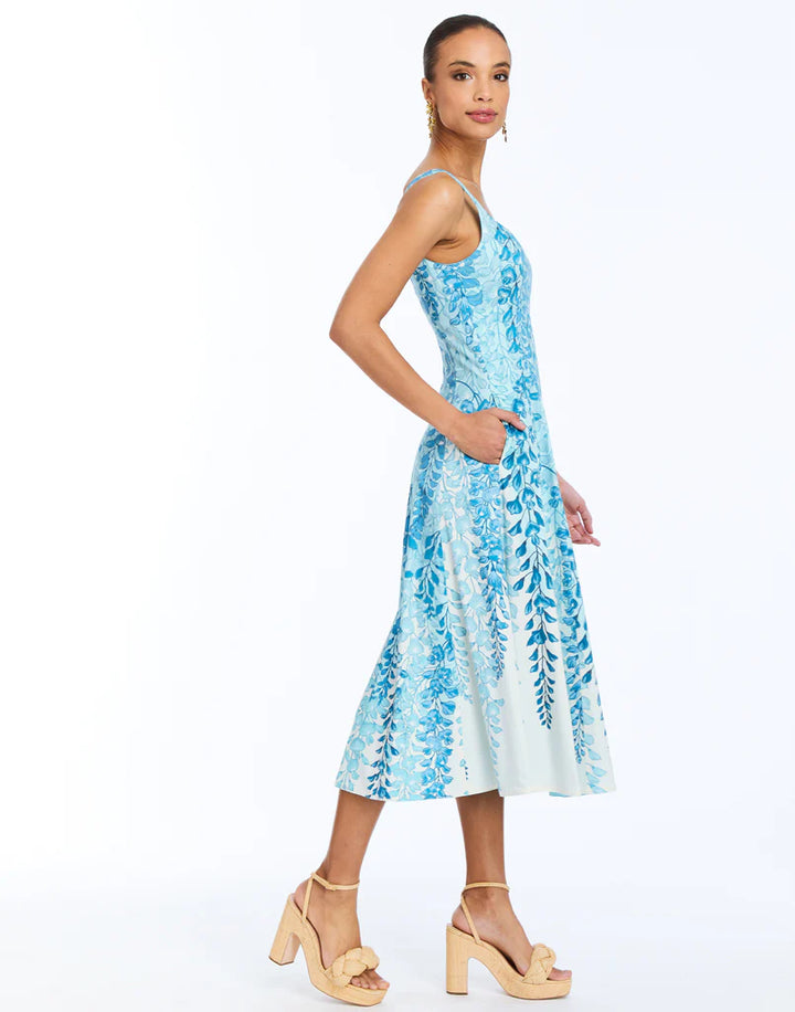 Yvette Midi Dress | Blue Floral