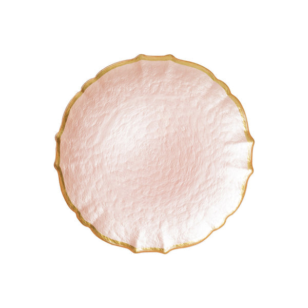Pink Baroque Glass Plates | + Sizes