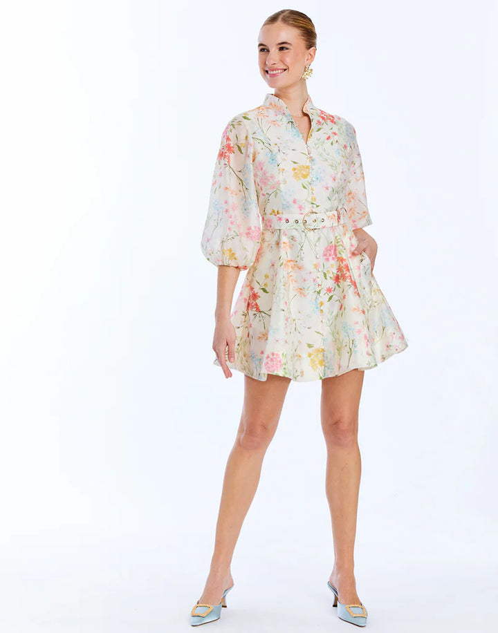 Valencia Mini Dress | Ivory Floral