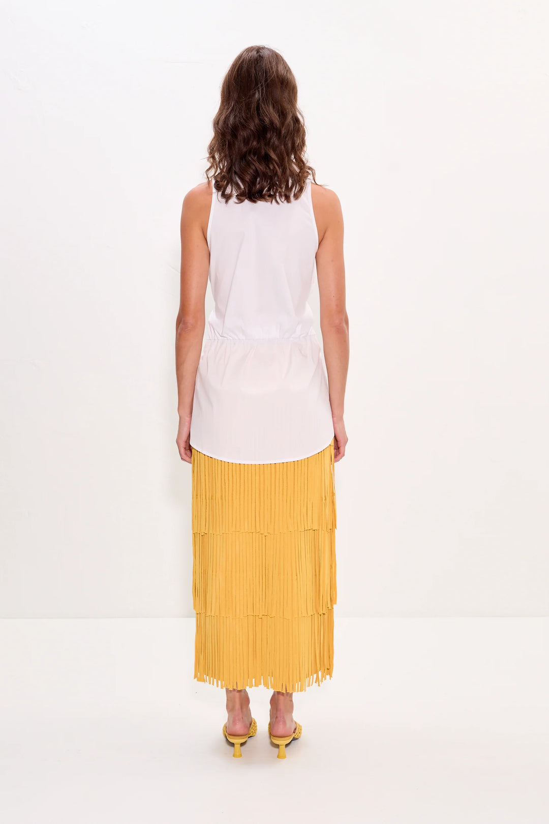 Inna Sleeveless Poplin Top | Macadamia