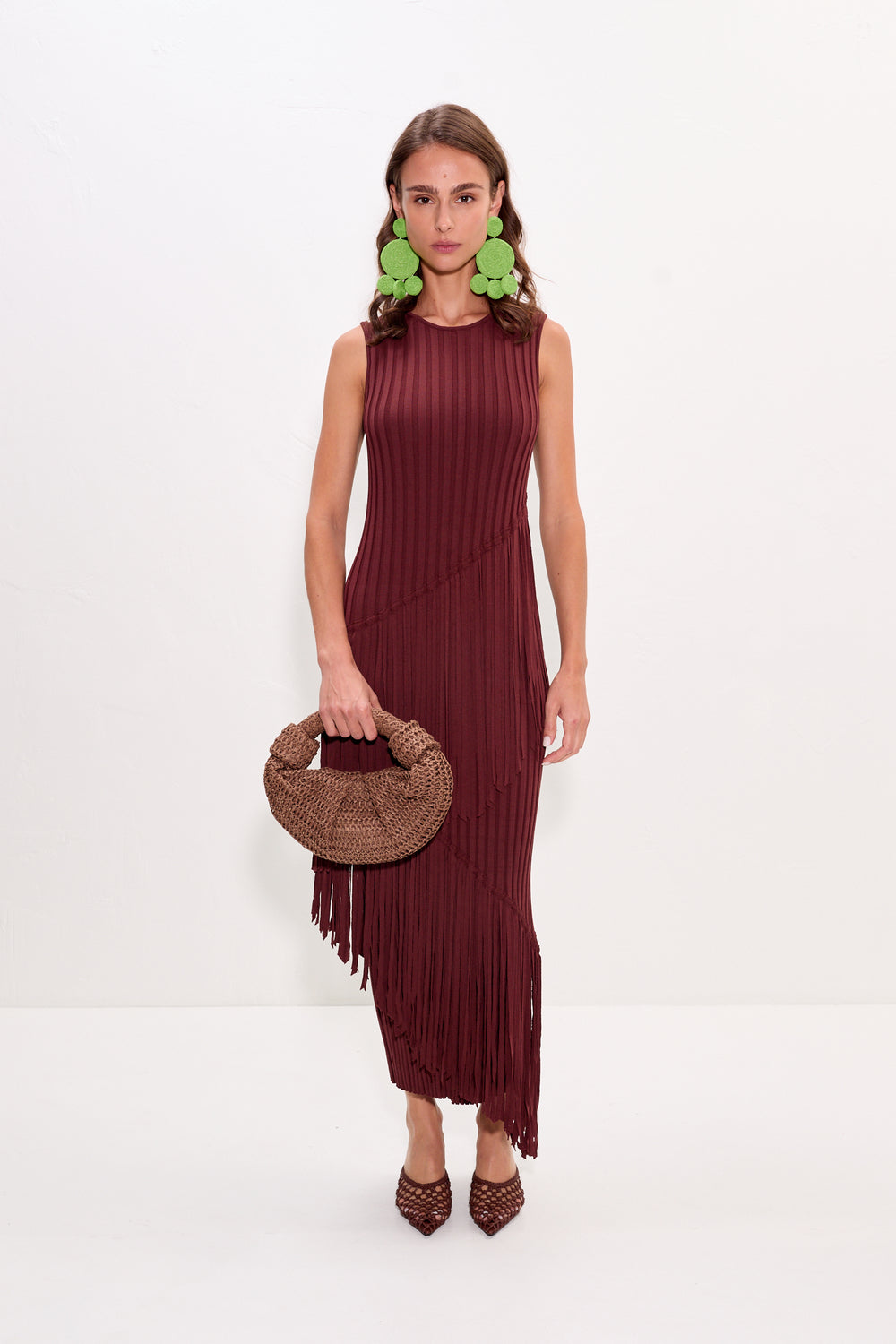 Spiral Knit Dress | Choco Brown - Charlotte's Inc